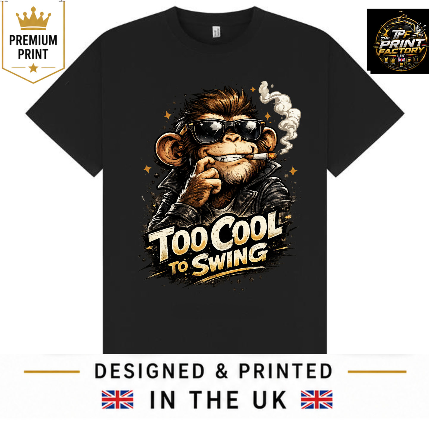 TOO COOL TO SWING T-SHIRT | FUNNY ANIMAL QUOTE SHIRT | FREE SHIPPING