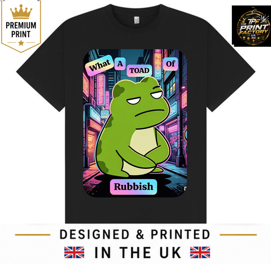WHAT A LOAD OF TOAD RUBBISH T-SHIRT | WITTY HUMOR GRAPHIC TEE | FREE SHIPPING