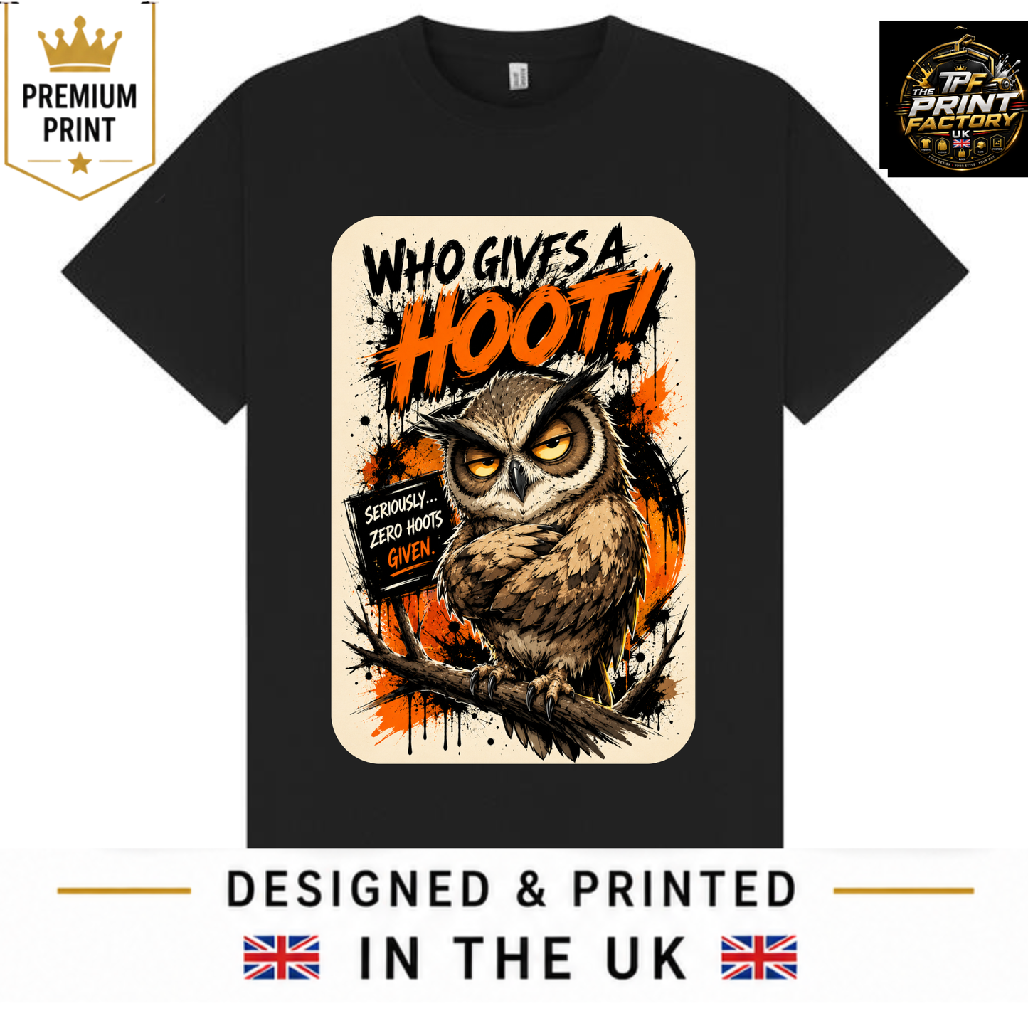 WHO GIVES A HOOT! T-SHIRT | CUTE OWL GRAPHIC TEE | FREE SHIPPING