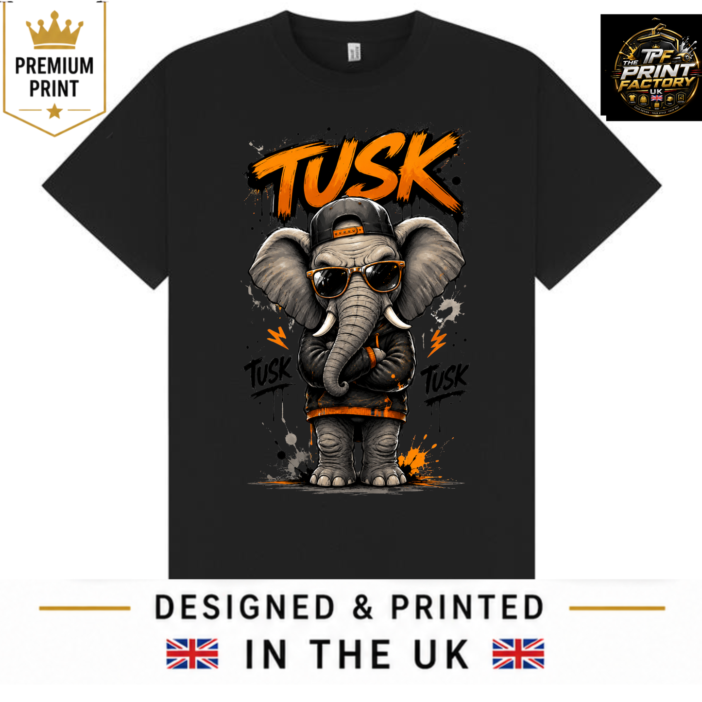 TUSK T-SHIRT | WILD NATURE GRAPHIC TEE | FREE SHIPPING