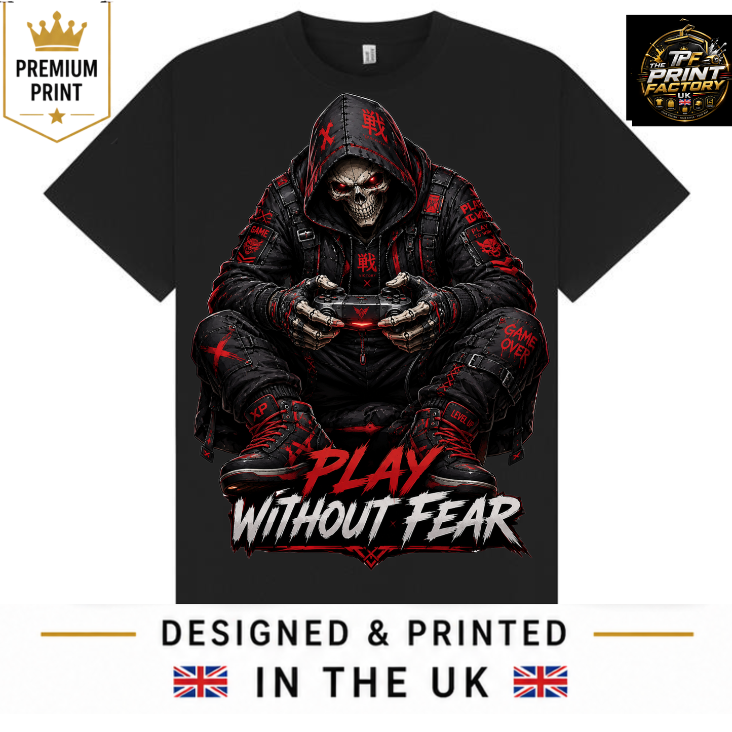 PLAY WITHOUT FEAR T-SHIRT | INSPIRATIONAL SPORTS GRAPHIC TEE | FREE SHIPPING