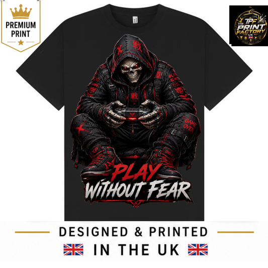 PLAY WITHOUT FEAR T-SHIRT | INSPIRATIONAL SPORTS GRAPHIC TEE | FREE SHIPPING