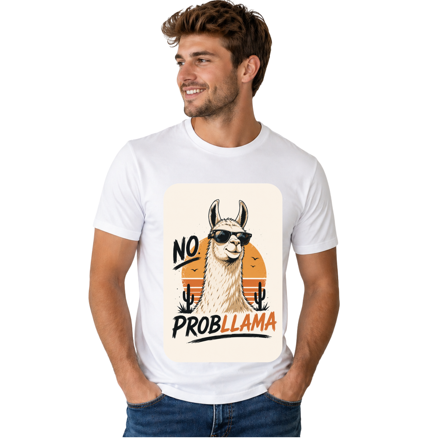 NO PROBLLAMA T-SHIRT | POSITIVE HUMOR SHIRT | FREE SHIPPING