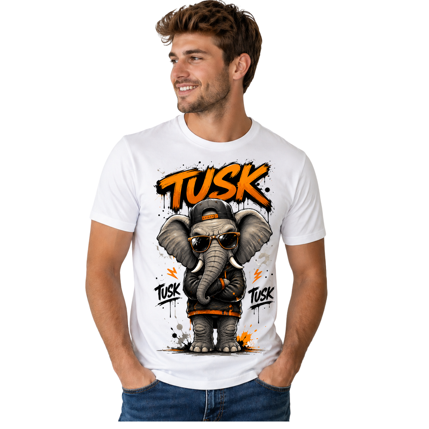 TUSK T-SHIRT | WILD NATURE GRAPHIC TEE | FREE SHIPPING