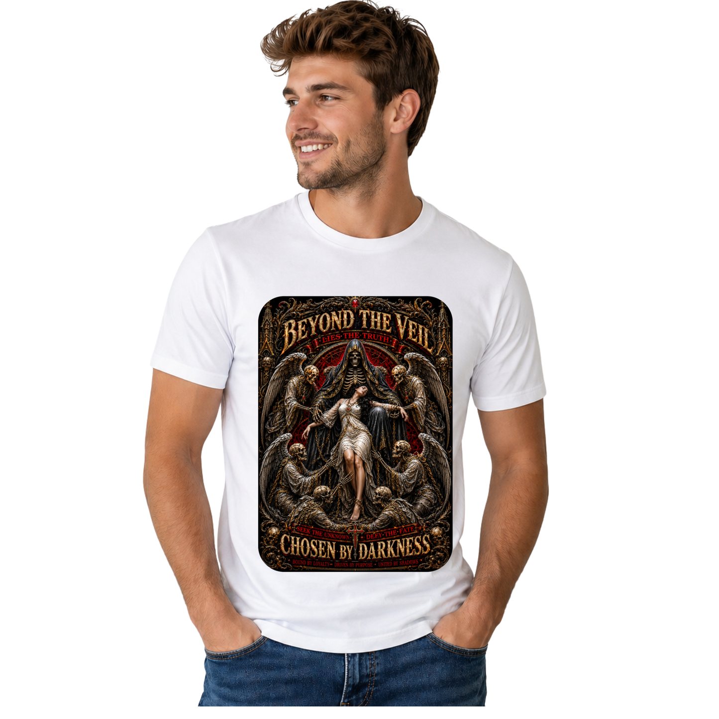 BEYOND THE VEIL T-SHIRT | MYSTERY AND IMAGINATION QUOTE SHIRT | FREE SHIPPING