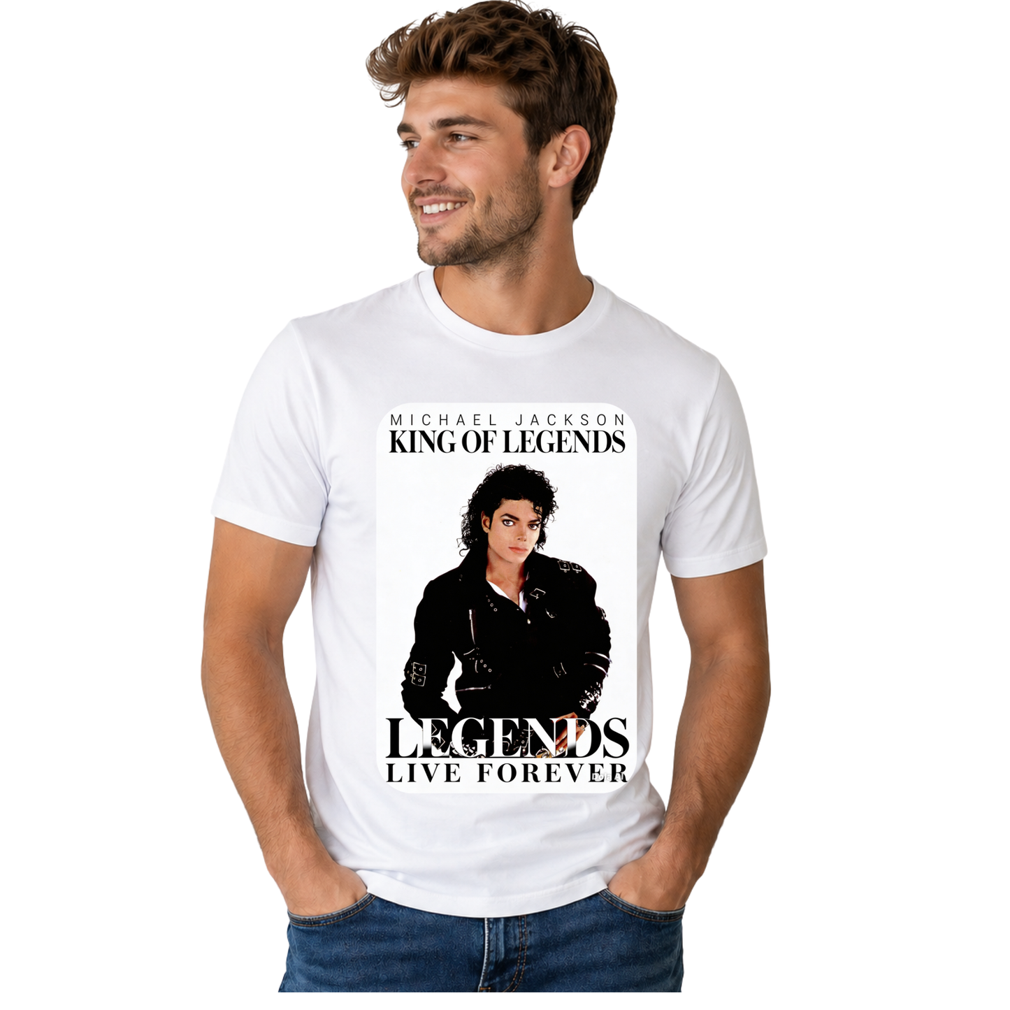MICHAEL JACKSON KING OF LEGENDS T-SHIRT | MUSIC LEGEND QUOTE SHIRT | FREE SHIPPING