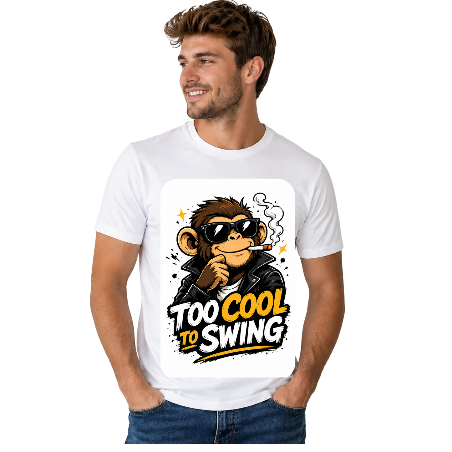 TOO COOL TO SWING T-SHIRT | WITTY HUMOR GRAPHIC TEE | FREE SHIPPING