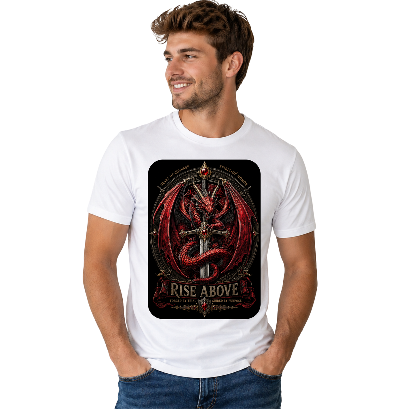 RISE ABOVE T-SHIRT | STRENGTH AND RESILIENCE QUOTE SHIRT | FREE SHIPPING