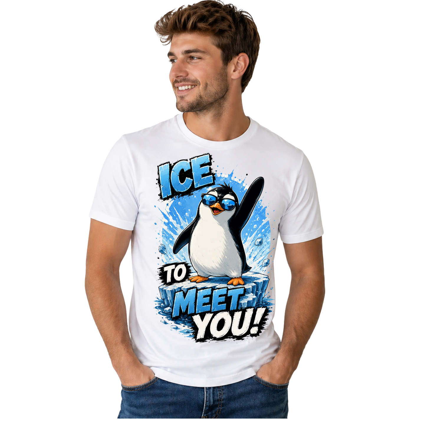 ICE TO MEET YOU! T-SHIRT | FUNNY ICE CREAM GRAPHIC TEE | FREE SHIPPING