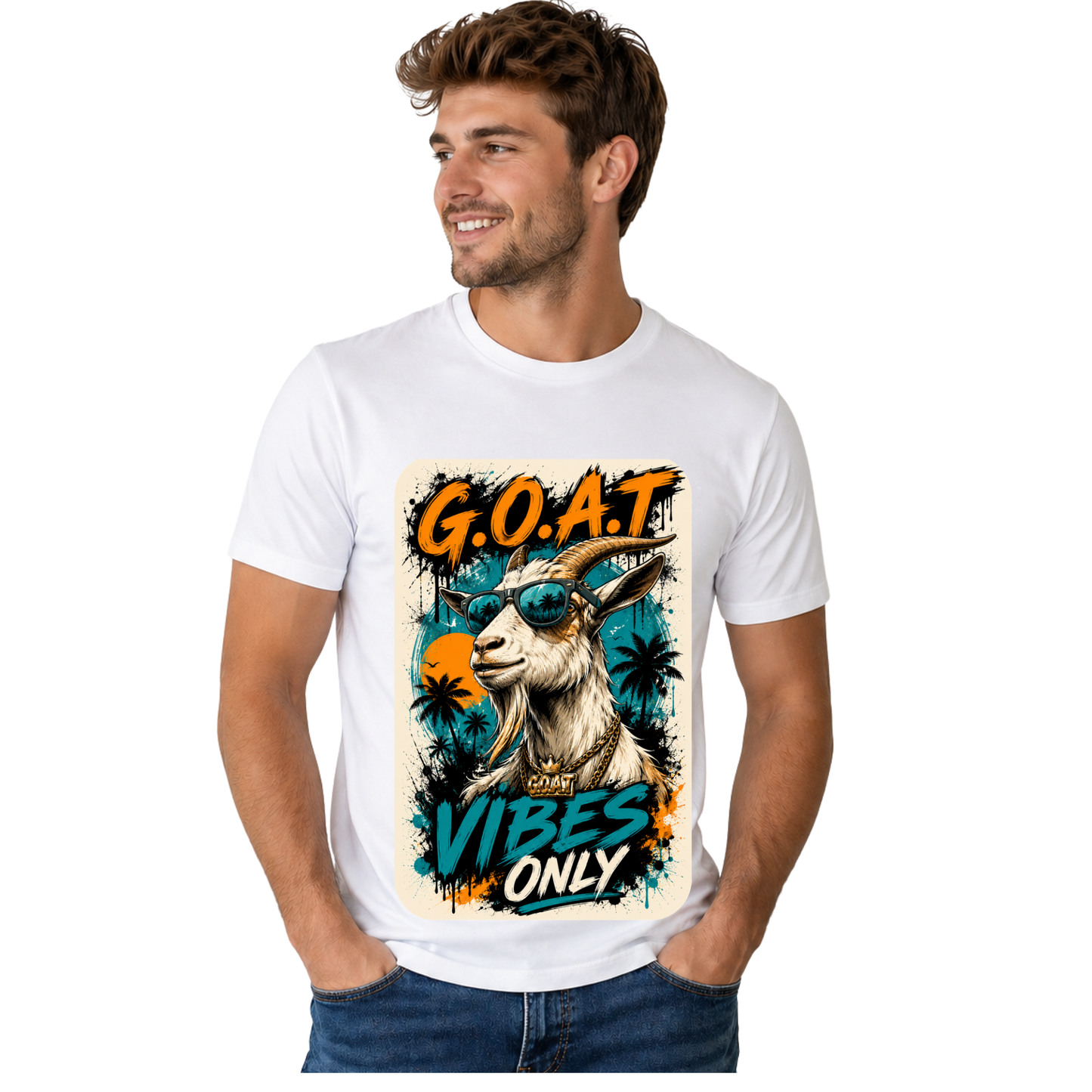 G.O.A.T VIBES ONLY T-SHIRT | GREATEST OF ALL TIME SHIRT | FREE SHIPPING