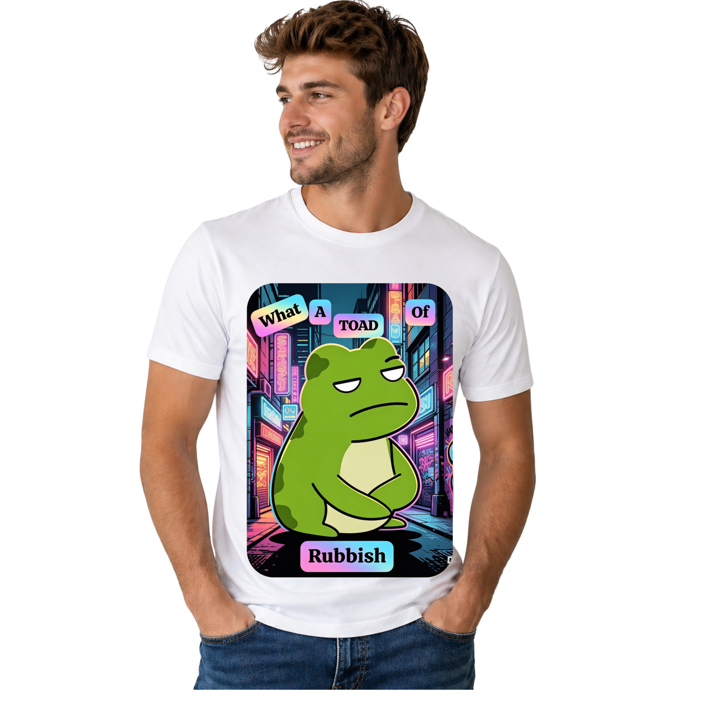 WHAT A LOAD OF TOAD RUBBISH T-SHIRT | WITTY HUMOR GRAPHIC TEE | FREE SHIPPING