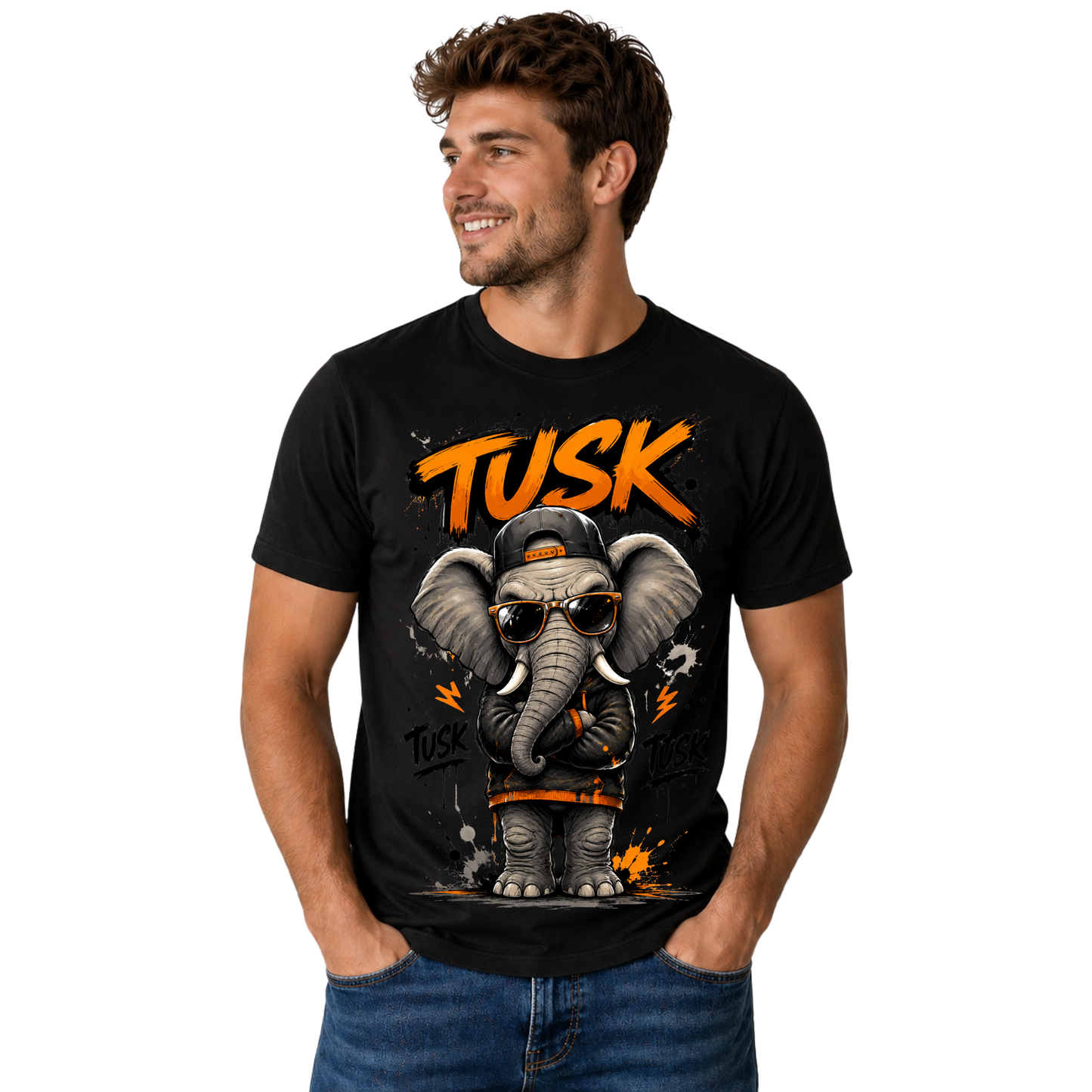 TUSK T-SHIRT | WILD NATURE GRAPHIC TEE | FREE SHIPPING