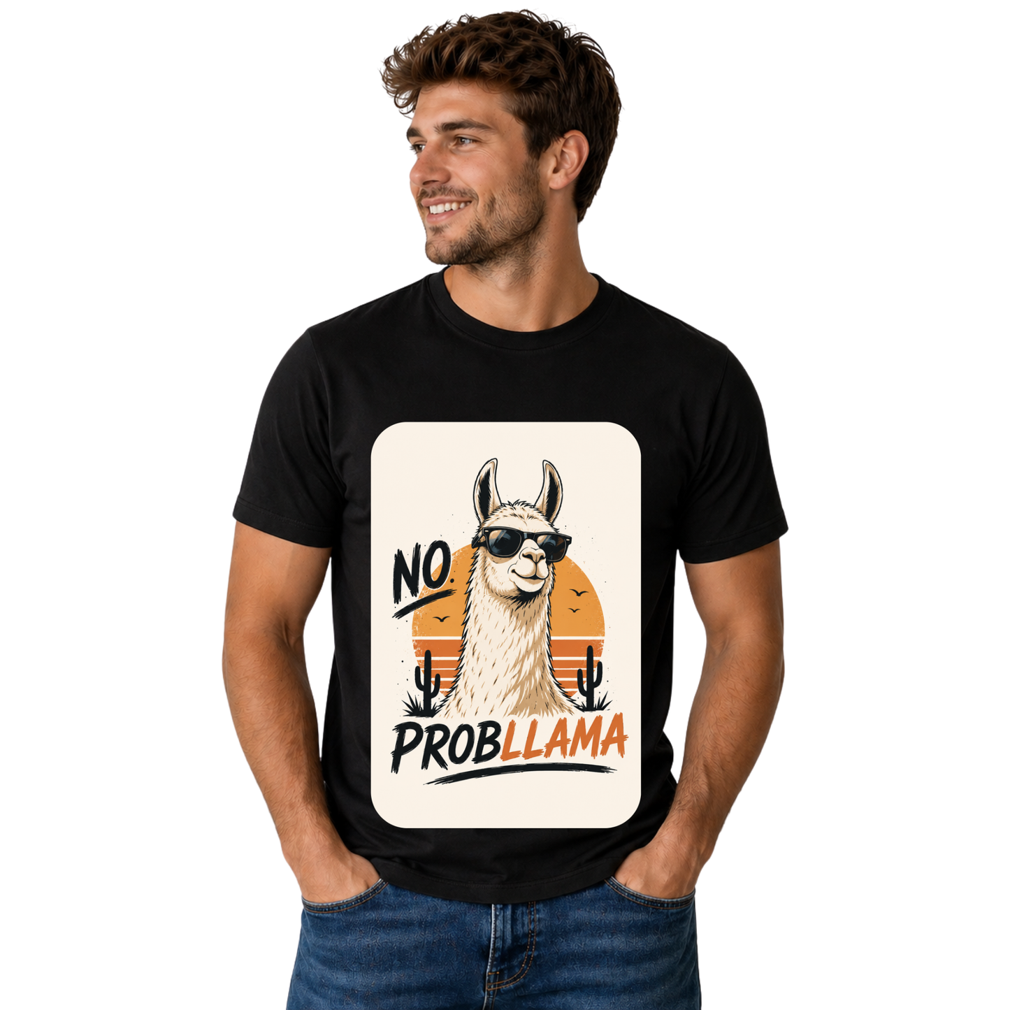 NO PROBLLAMA T-SHIRT | POSITIVE HUMOR SHIRT | FREE SHIPPING