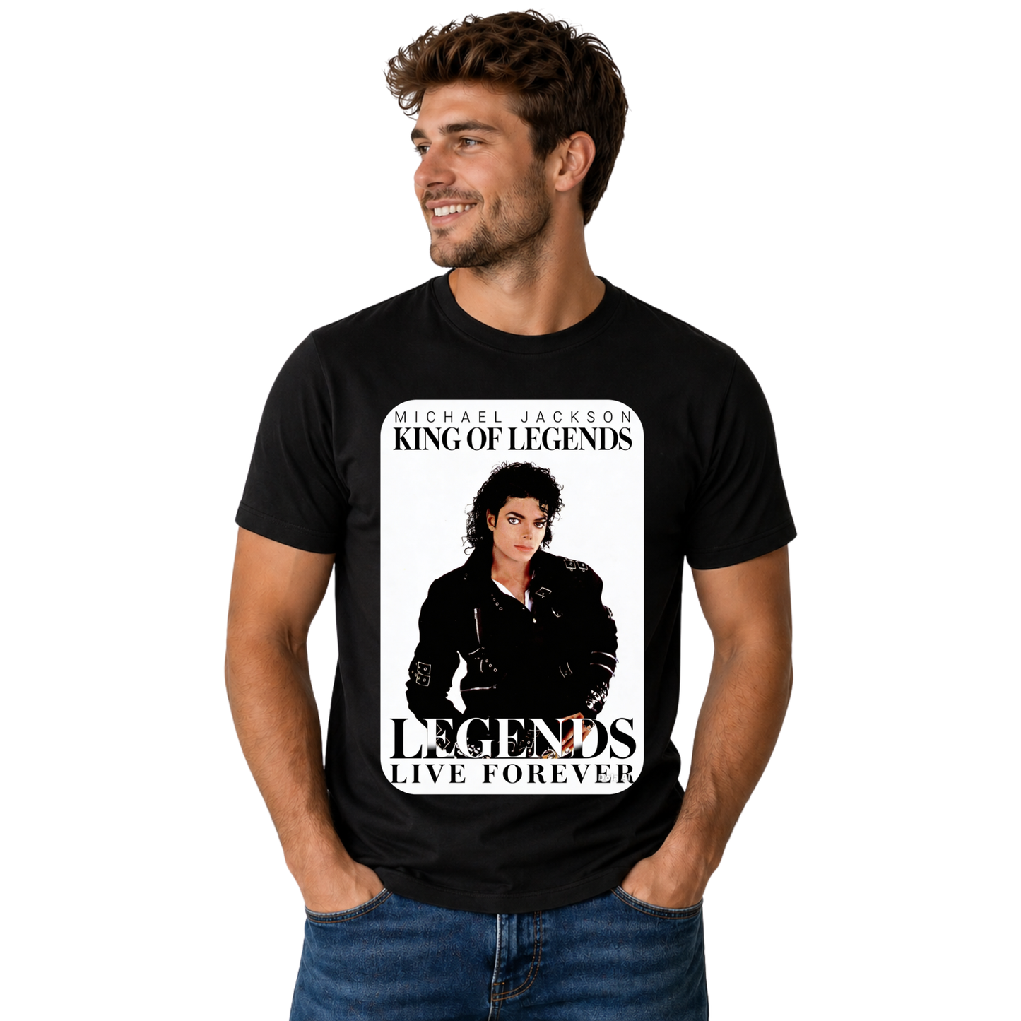 MICHAEL JACKSON KING OF LEGENDS T-SHIRT | MUSIC LEGEND QUOTE SHIRT | FREE SHIPPING
