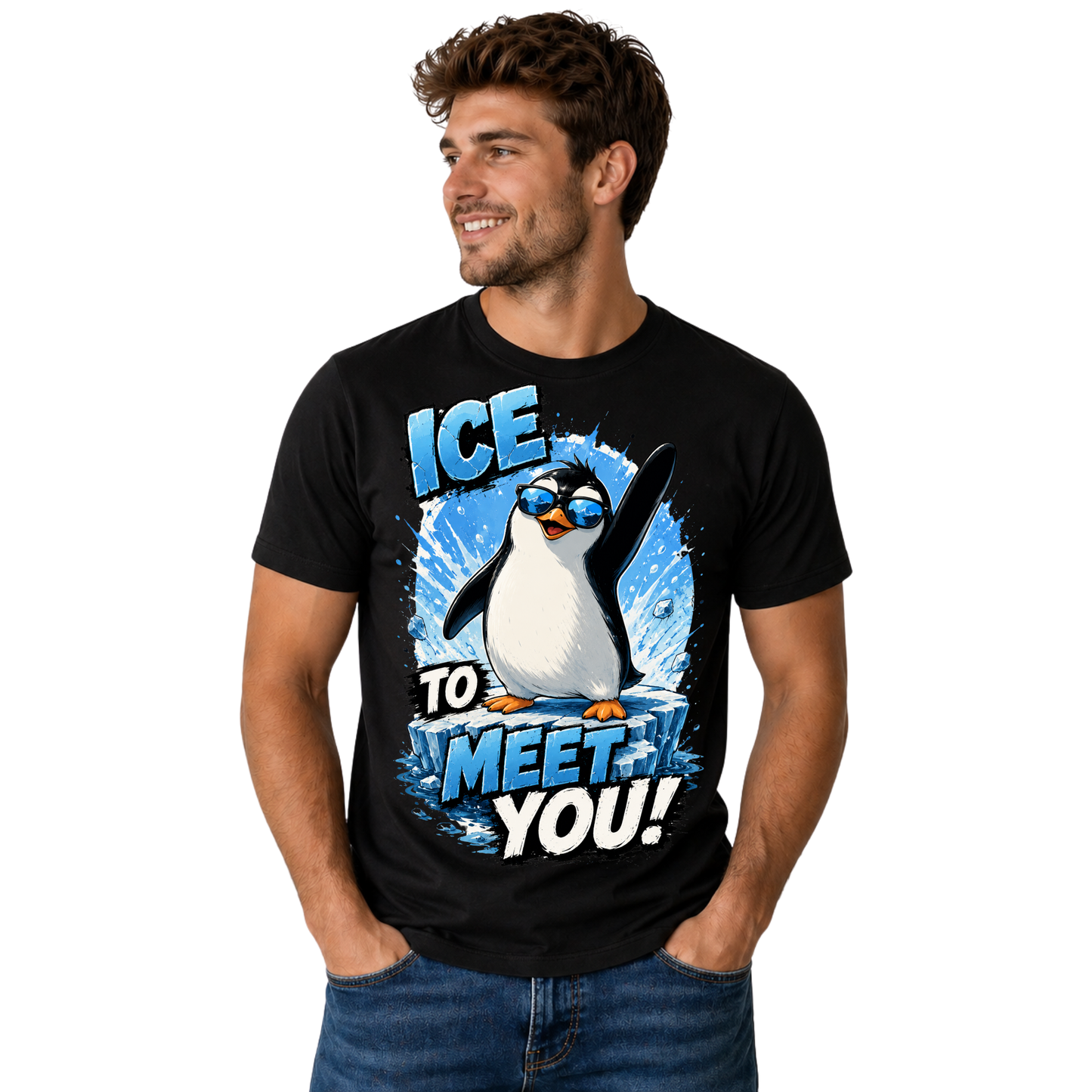 ICE TO MEET YOU! T-SHIRT | FUNNY ICE CREAM GRAPHIC TEE | FREE SHIPPING