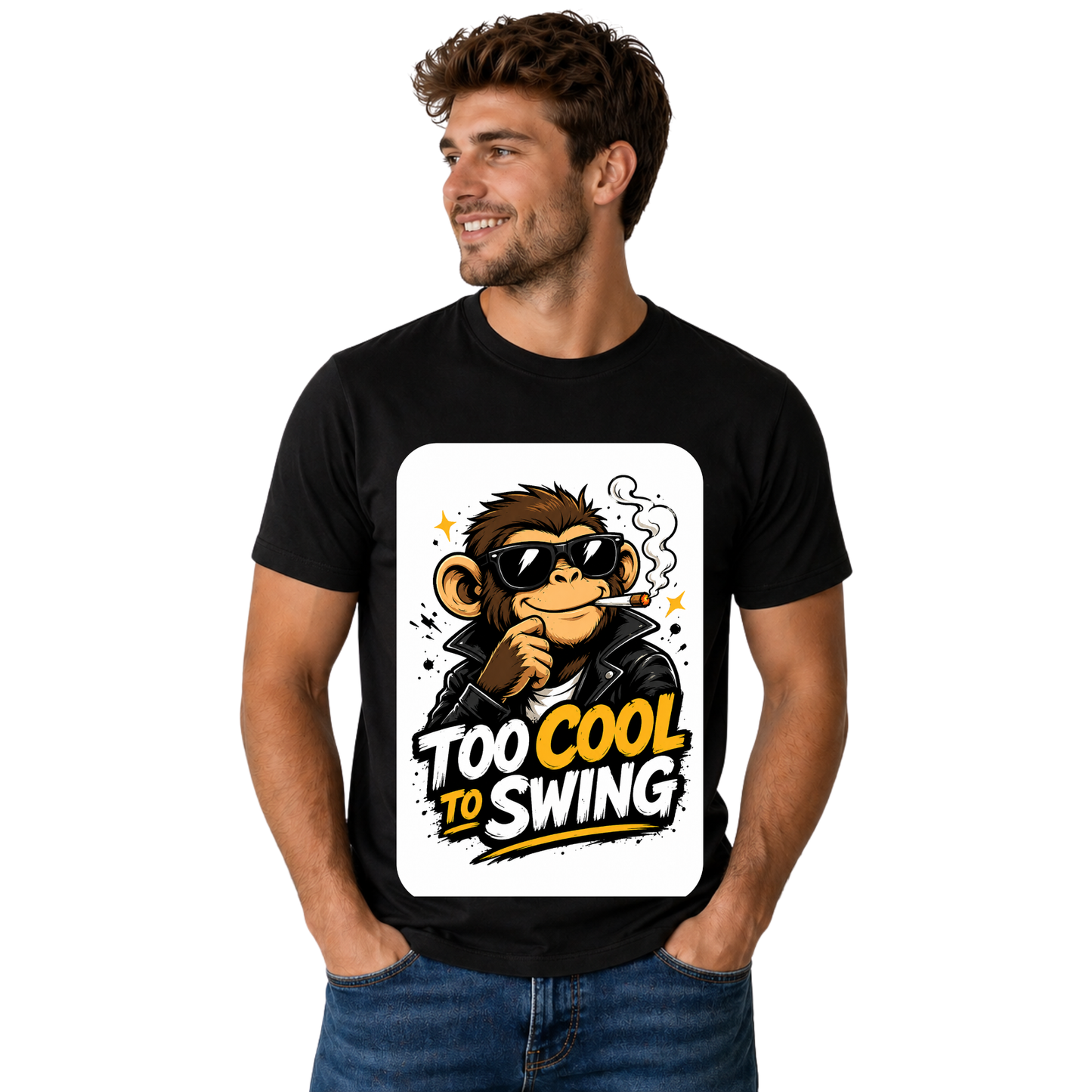 TOO COOL TO SWING T-SHIRT | WITTY HUMOR GRAPHIC TEE | FREE SHIPPING