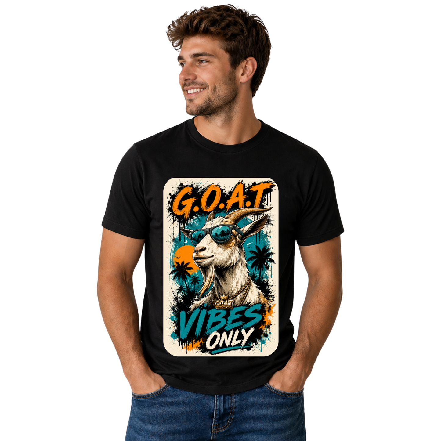 G.O.A.T VIBES ONLY T-SHIRT | GREATEST OF ALL TIME SHIRT | FREE SHIPPING