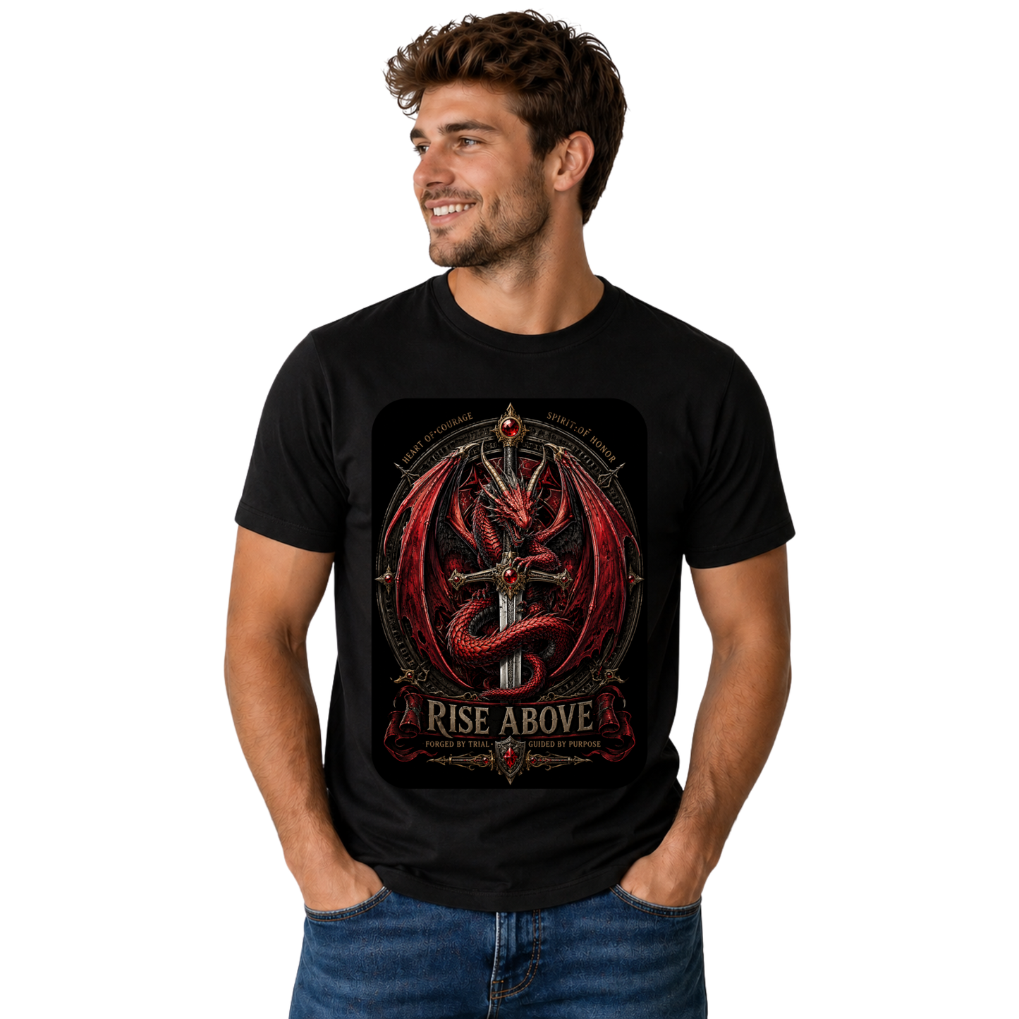 RISE ABOVE T-SHIRT | STRENGTH AND RESILIENCE QUOTE SHIRT | FREE SHIPPING