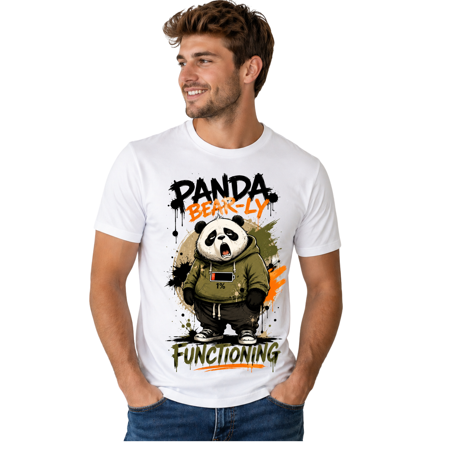 PANDA BEAR-LY FUNCTIONING T-SHIRT | FUNNY WILDLIFE SHIRT | FREE SHIPPING