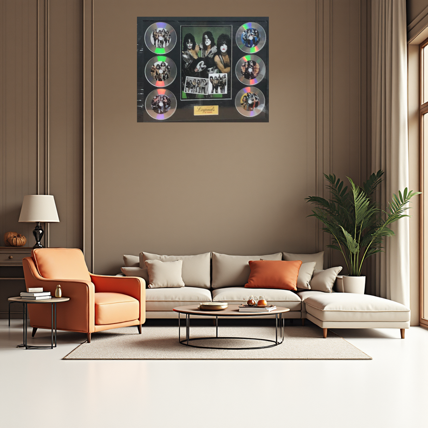 KISS BAND MEMORABILIA FRAMED PICTURE PRESENTATION DISC SET LEGENDS OF MUSIC UK STOCK