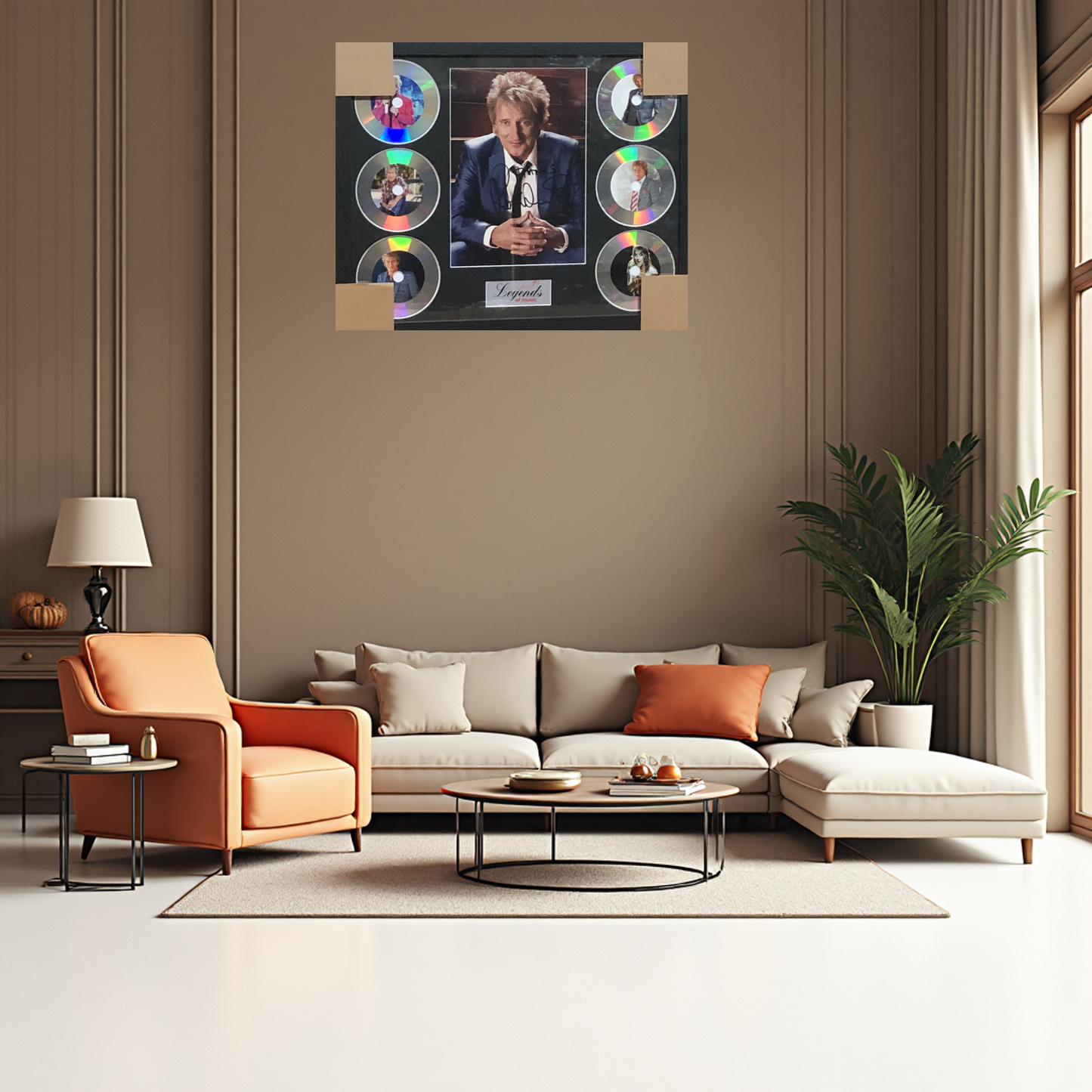 ROD STEWART BAND MEMORABILIA FRAMED PICTURE PRESENTATION DISC SET MUSIC LEGENDS UK STOCK