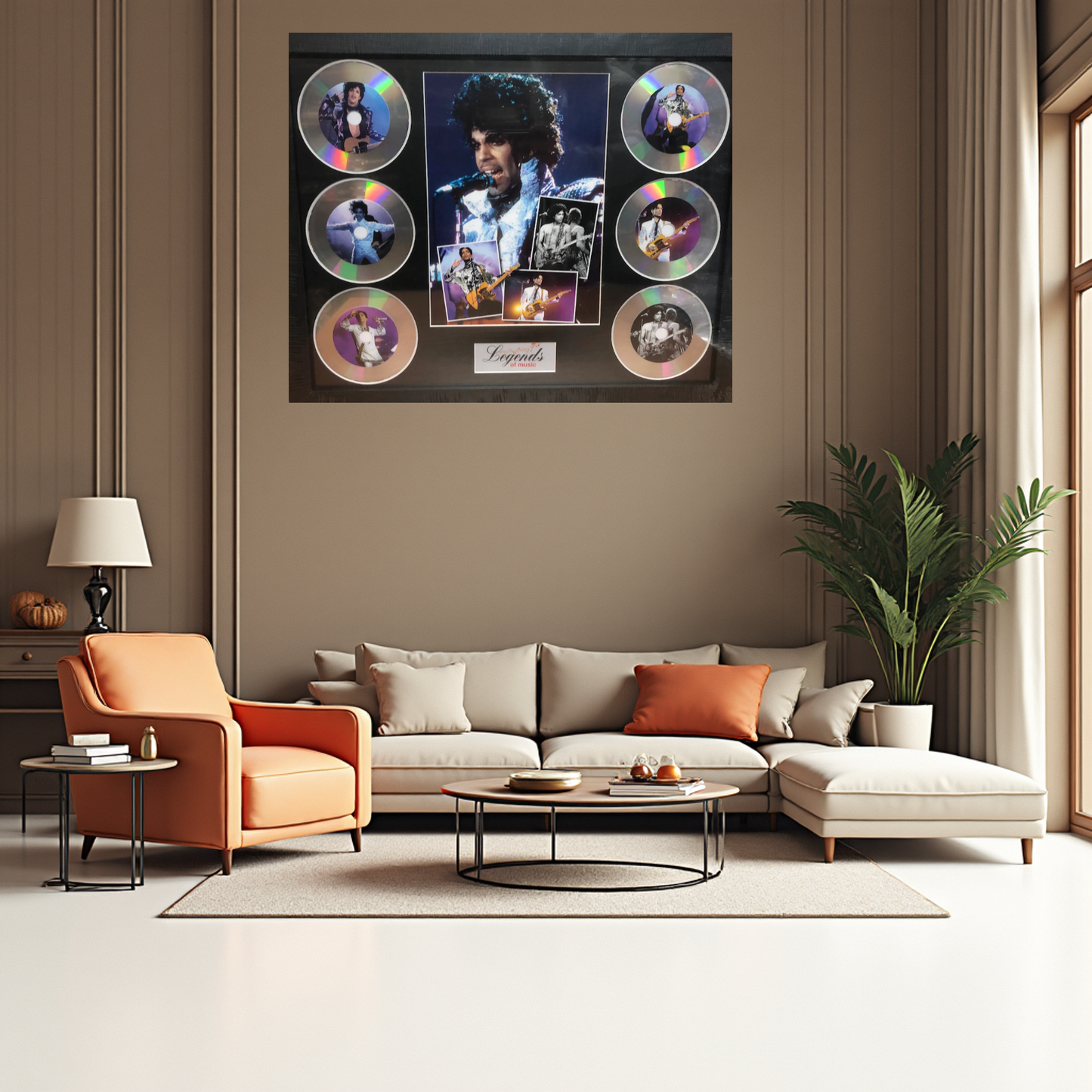 PRINCE MEMORABILIA FRAMED PICTURE PRESENTATION DISC SET LEGENDS OF MUSIC UK STOCK