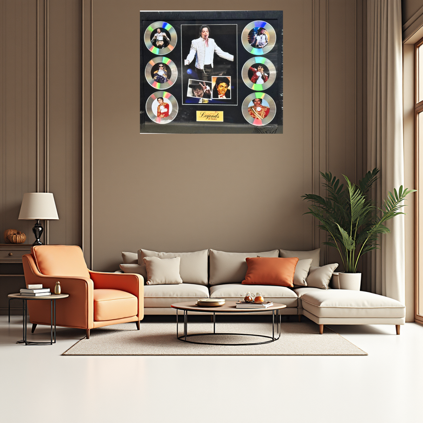 MICHAEL JACKSON MEMORABILIA FRAMED PICTURE PRESENTATION DISC SET MUSIC LEGENDS UK STOCK