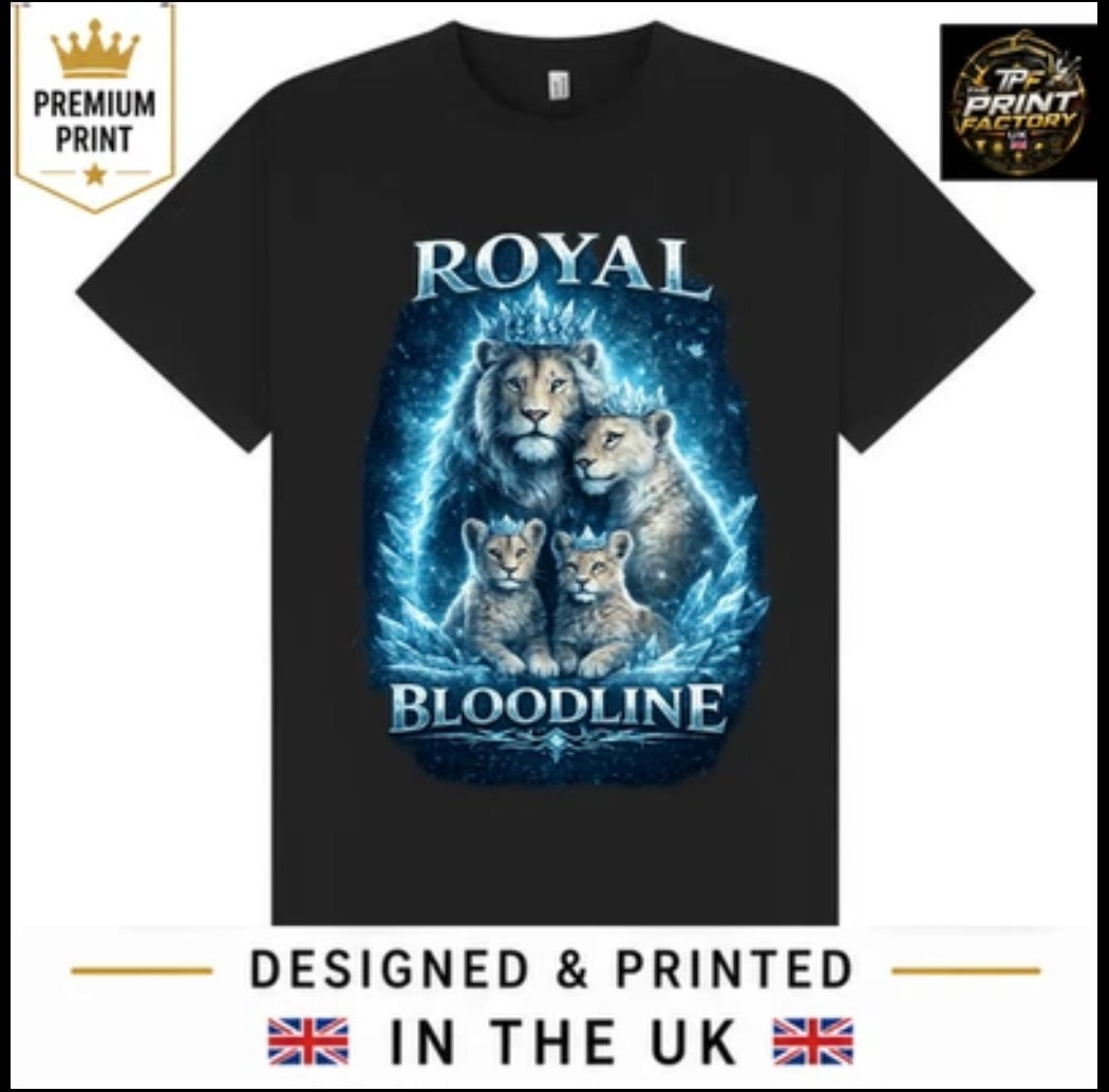 ROYAL KING LION GRAPHIC T-SHIRT PREMIUM URBAN STREETWEAR GILDAN HEAVY COTTON TEE