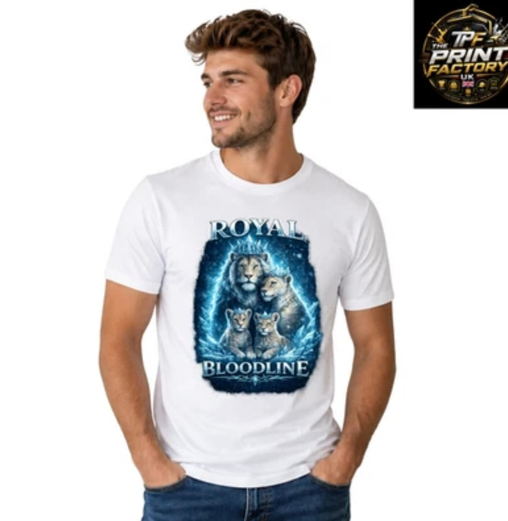ROYAL KING LION GRAPHIC T-SHIRT PREMIUM URBAN STREETWEAR GILDAN HEAVY COTTON TEE