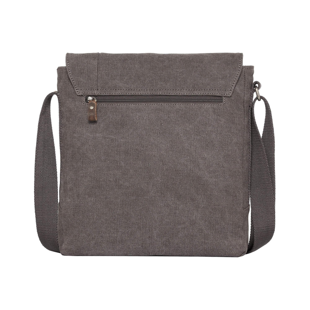 TROOP LONDON TRP0219 CLASSIC CANVAS CROSSBODY SHOULDER BAG KHAKI UNISEX