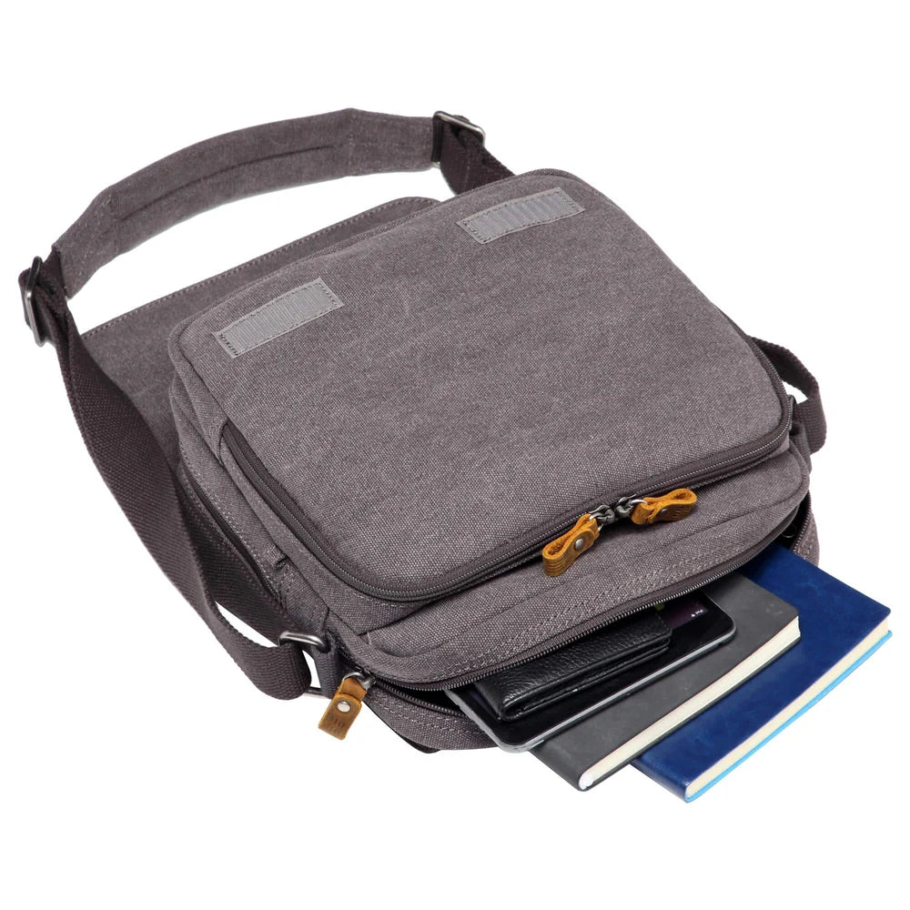 TROOP  LONDON TRP0238 CLASSIC CANVAS CROSSBODY SHOULDER BAG UNISEX GIFT