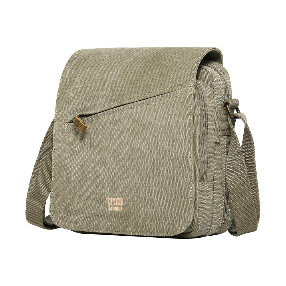 TROOP  LONDON TRP0238 CLASSIC CANVAS CROSSBODY SHOULDER BAG UNISEX GIFT