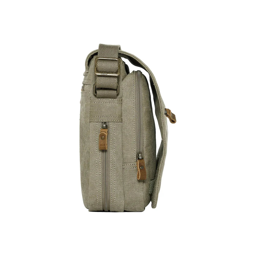 TROOP  LONDON TRP0238 CLASSIC CANVAS CROSSBODY SHOULDER BAG UNISEX GIFT