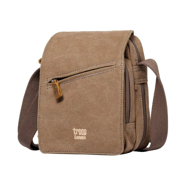 TROOP LONDON TRP0239 CLASSIC CANVAS CROSSBODY SHOULDER BAG UNISEX