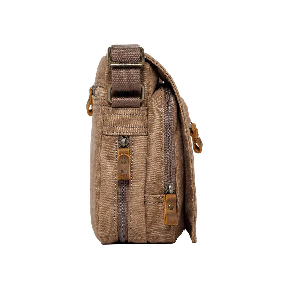 TROOP LONDON TRP0239 CLASSIC CANVAS CROSSBODY SHOULDER BAG UNISEX