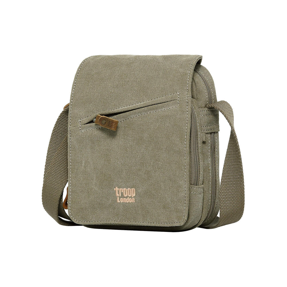 TROOP LONDON TRP0239 CLASSIC CANVAS CROSSBODY SHOULDER BAG UNISEX