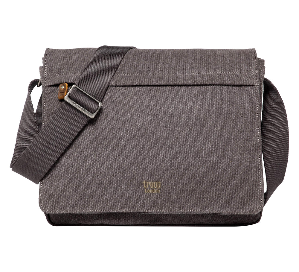 NEW TROOP LONDON TRP0240 CANVAS LAPTOP MESSENGER BAG 16.5INCH CROSSBODY SHOULDER