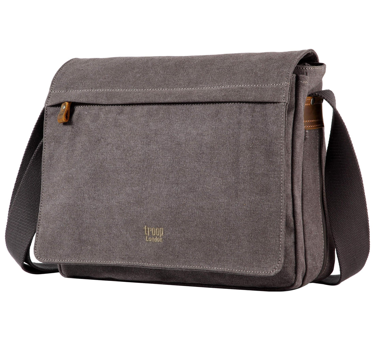 NEW TROOP LONDON TRP0240 CANVAS LAPTOP MESSENGER BAG 16.5INCH CROSSBODY SHOULDER