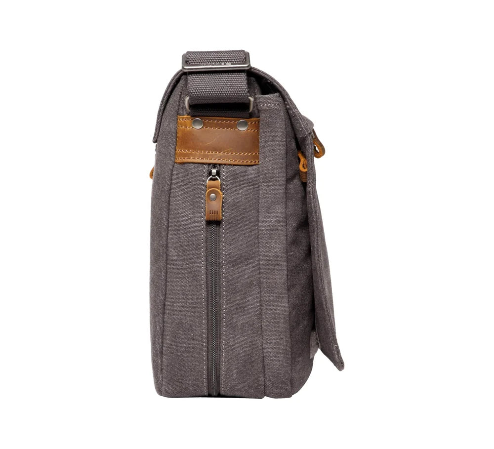NEW TROOP LONDON TRP0240 CANVAS LAPTOP MESSENGER BAG 16.5INCH CROSSBODY SHOULDER