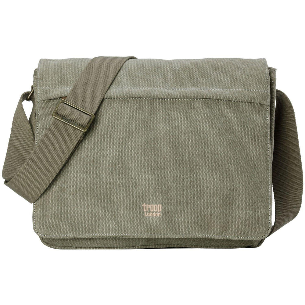 NEW TROOP LONDON TRP0240 CANVAS LAPTOP MESSENGER BAG 16.5INCH CROSSBODY SHOULDER
