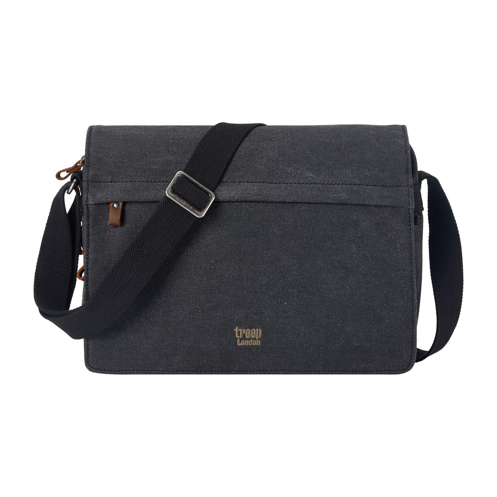TROOP LONDON TRP0241 CLASSIC CANVAS CROSSBODY SHOULDER BAG WORK MESSENGER UNISEX
