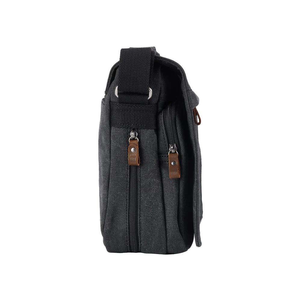 TROOP LONDON TRP0241 CLASSIC CANVAS CROSSBODY SHOULDER BAG WORK MESSENGER UNISEX