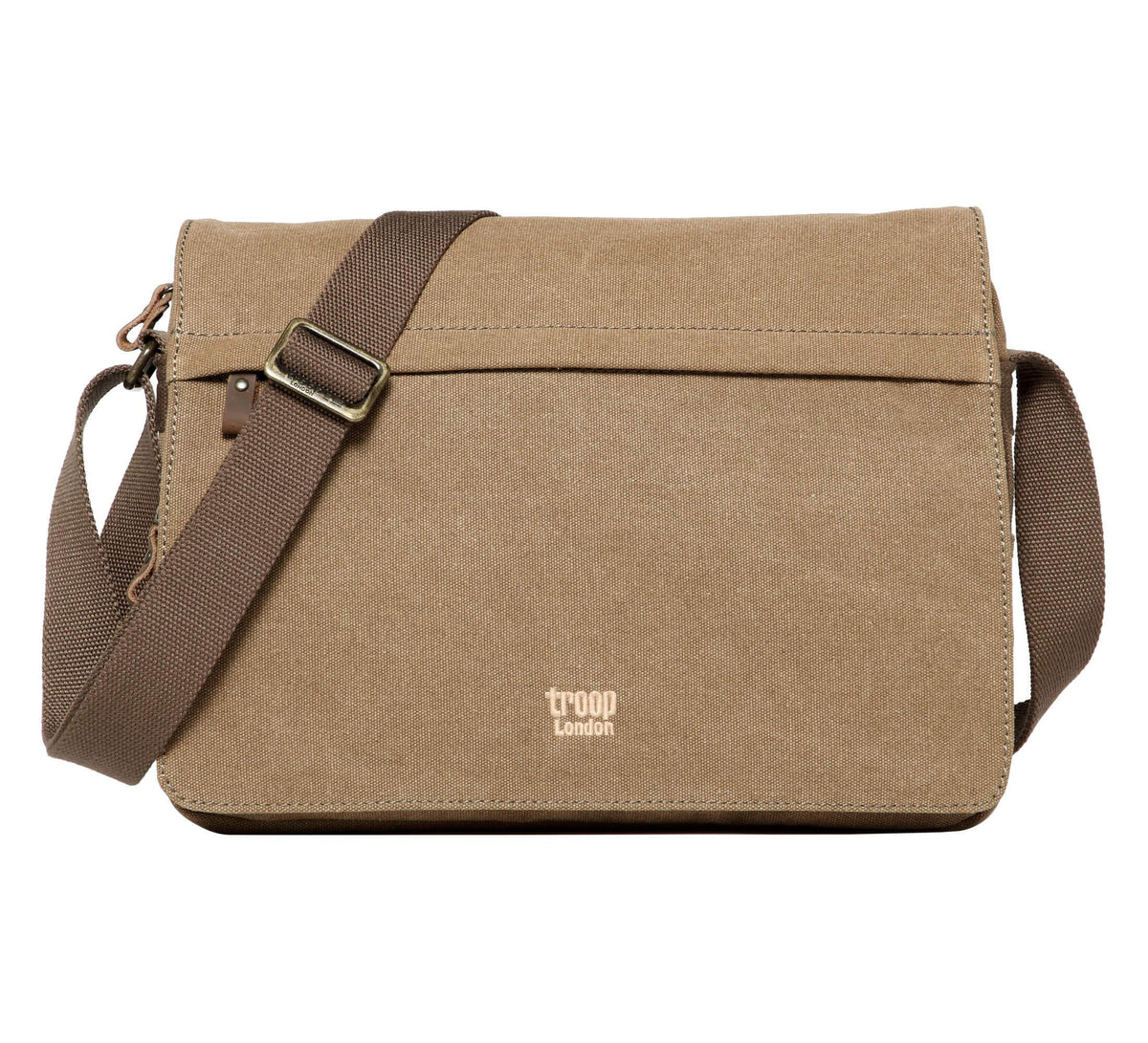 TROOP LONDON TRP0241 CLASSIC CANVAS CROSSBODY SHOULDER BAG WORK MESSENGER UNISEX