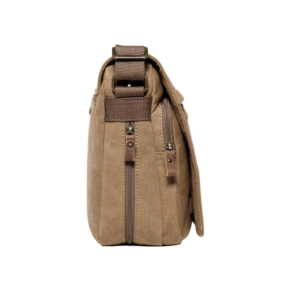 TROOP LONDON TRP0241 CLASSIC CANVAS CROSSBODY SHOULDER BAG WORK MESSENGER UNISEX