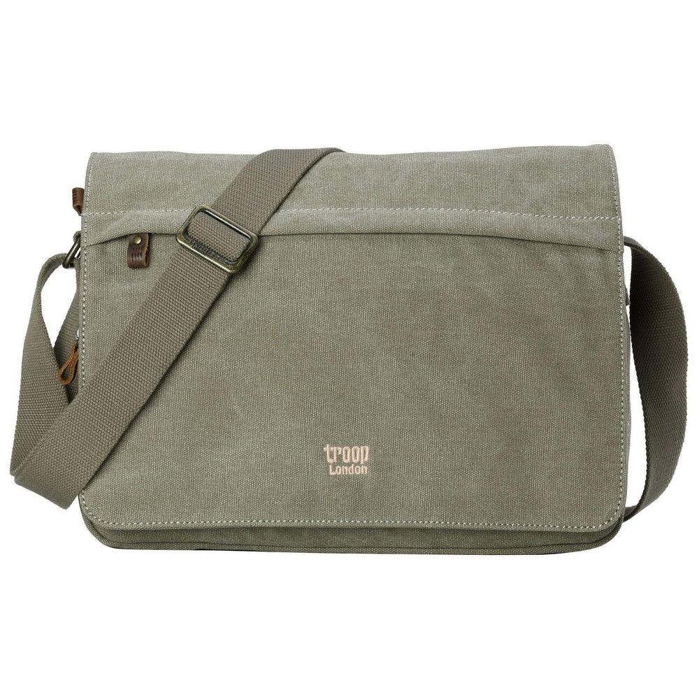 TROOP LONDON TRP0241 CLASSIC CANVAS CROSSBODY SHOULDER BAG WORK MESSENGER UNISEX