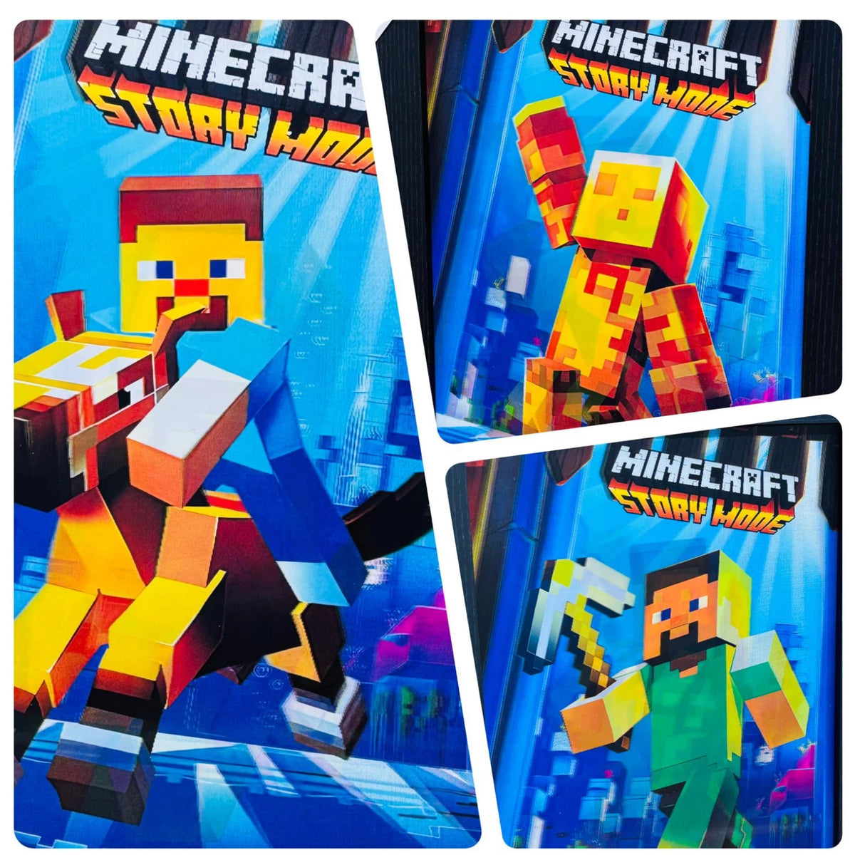NEW MINECRAFT 3D WALL ART POSTER PRINT PICTURE FRAMED KIDS ROOM DECOR UK