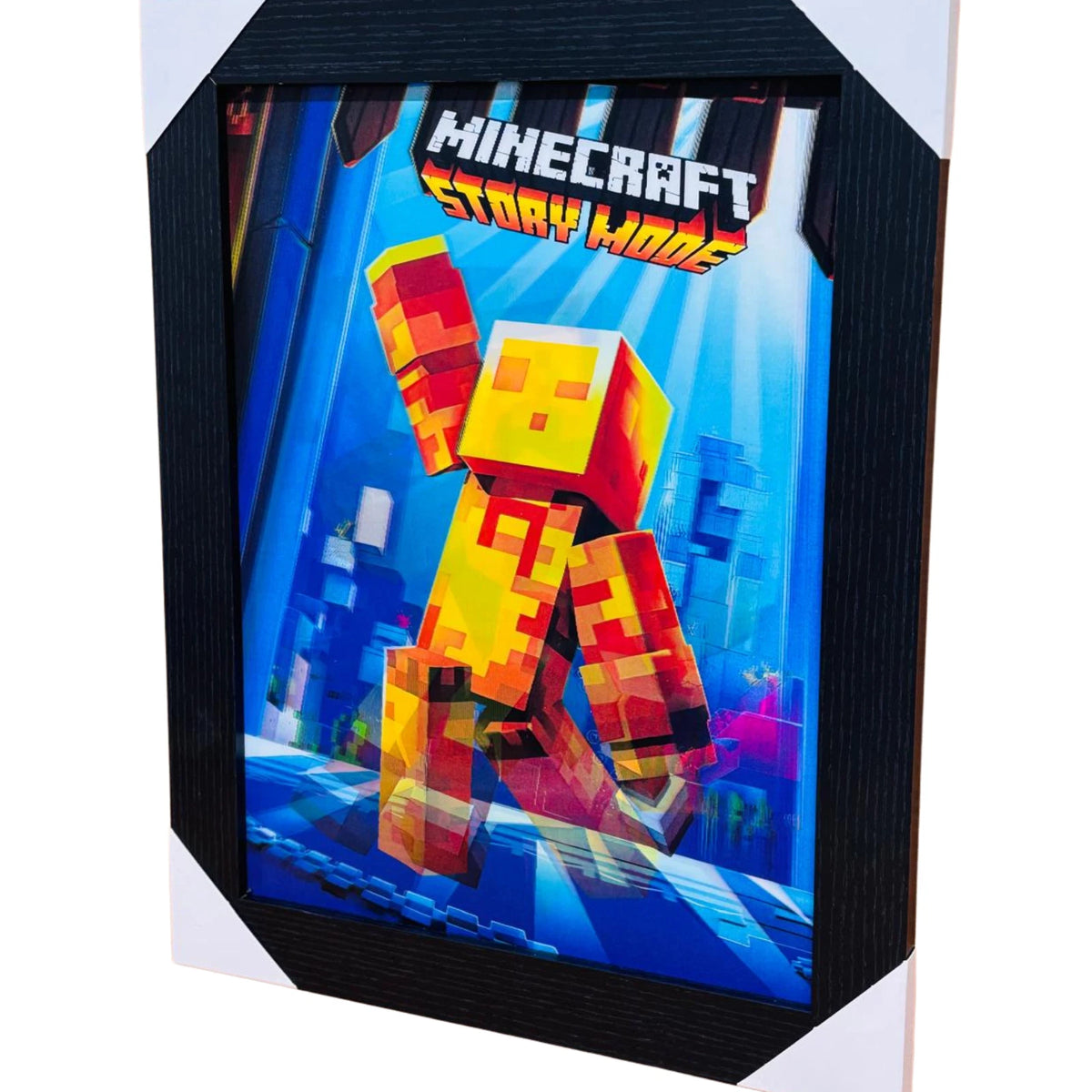 NEW MINECRAFT 3D WALL ART POSTER PRINT PICTURE FRAMED KIDS ROOM DECOR UK