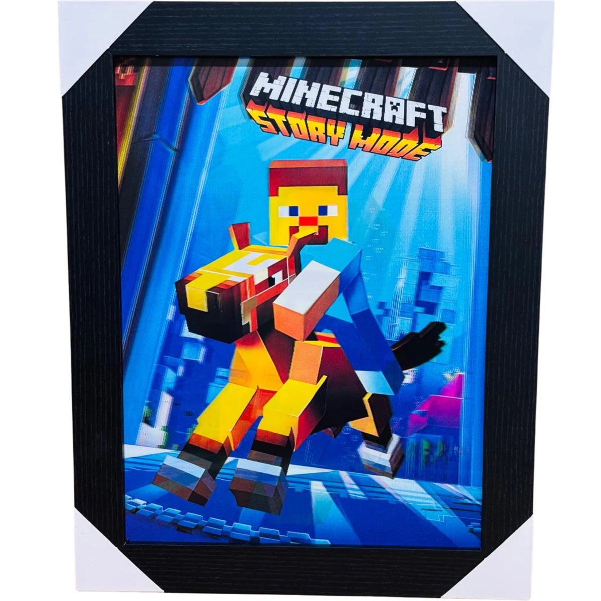 NEW MINECRAFT 3D WALL ART POSTER PRINT PICTURE FRAMED KIDS ROOM DECOR UK