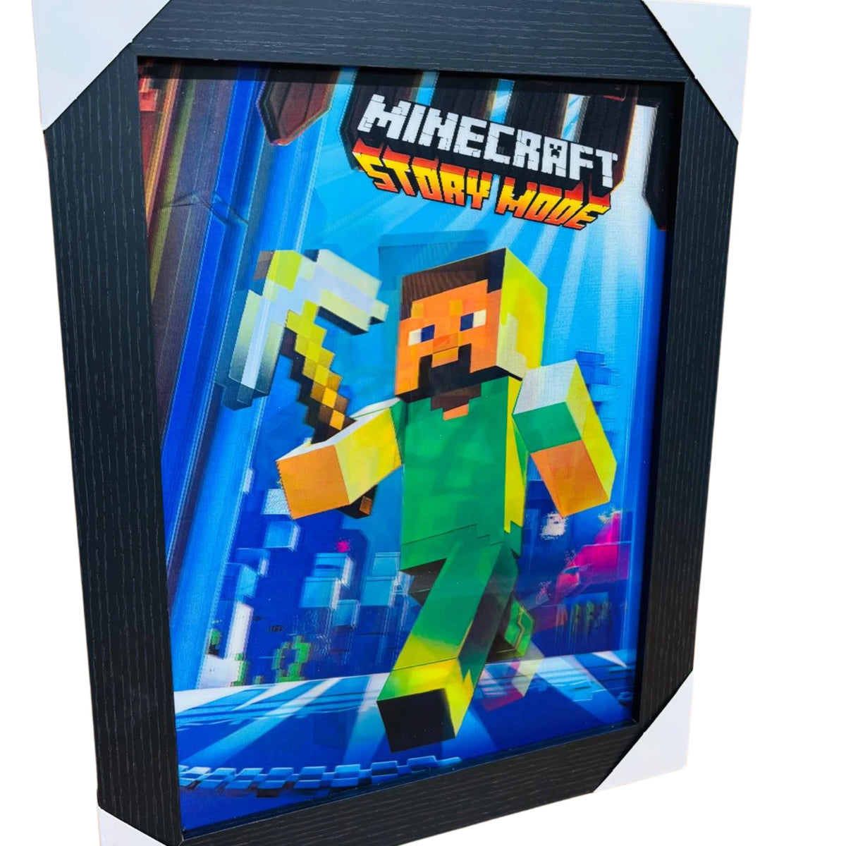 NEW MINECRAFT 3D WALL ART POSTER PRINT PICTURE FRAMED KIDS ROOM DECOR UK
