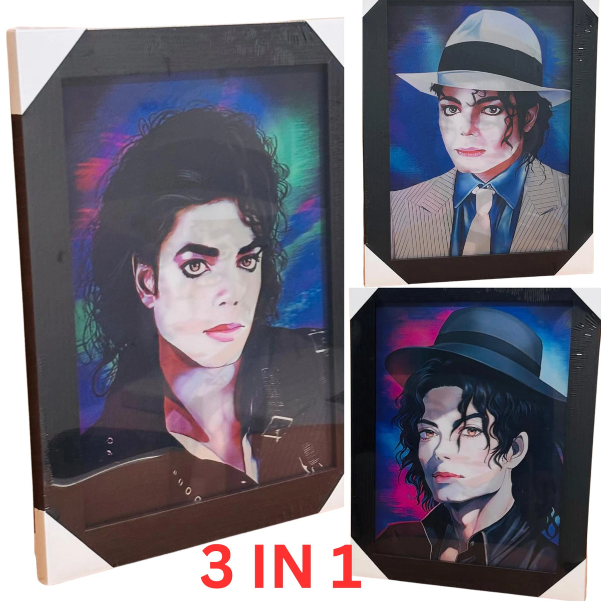 NEW MICHAEL JACKSON 3D WALL ART POSTER PRINT PICTURE FRAMED LIVING ROOM DECOR UK